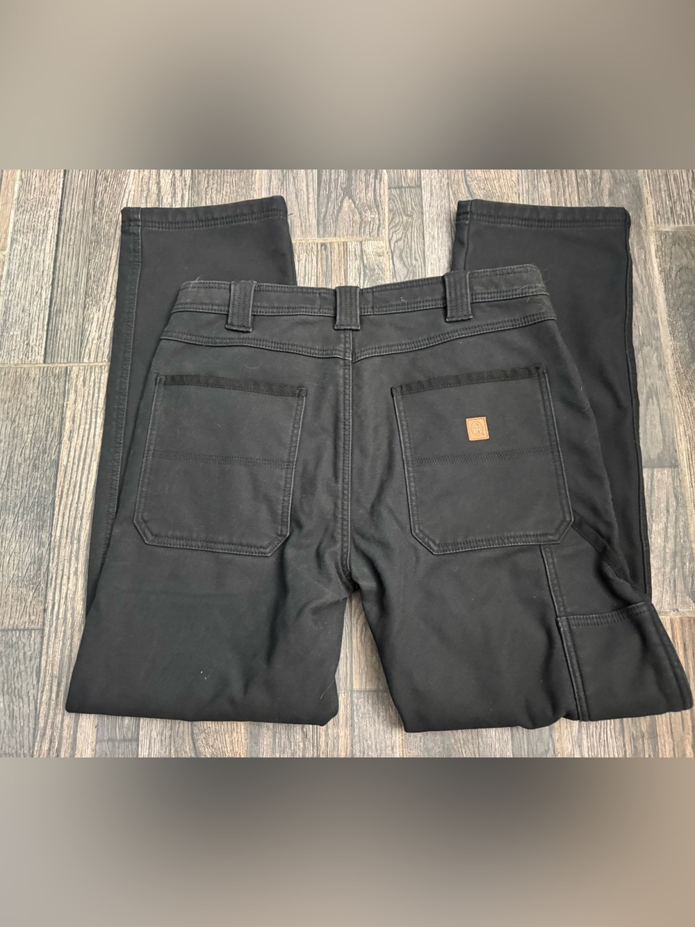 Carhartt Black Work Pants with Small Patch Logo - 32 x 32
